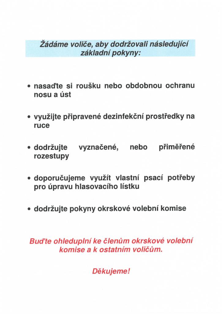 Volby pokyny MV ČR