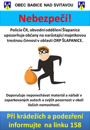 Upozornění na nárůst majetkově trestné činnosti 1