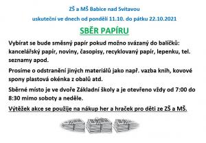 Sběr starého papíru 1