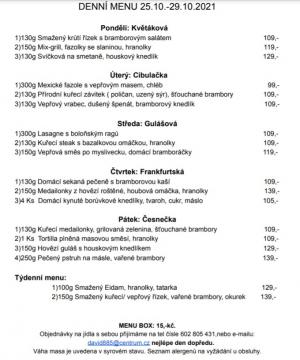 Denní menu v Obecní hospodě Babice nad Svitavou 1