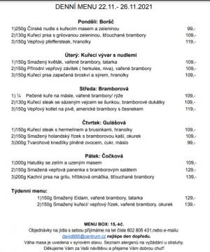 Víkendové menu v Obecní hospodě Babice nad Svitavou 1
