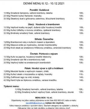 Denní menu v Obecní hospodě Babice nad Svitavou 1