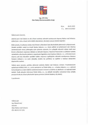Zastávka Babice nad Svitavou - náhradní doprava 1