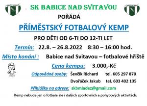 Příměstský fotbalový kemp Babice nad Svitavou 2