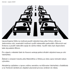 Dopravní situace v Maloměřicích 1