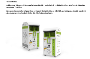 Zvýšení efektivity sběru textilu v obci či městě 1