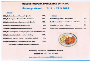 Řízkový víkend v Obecní hospodě Babice nad Svitavou 1